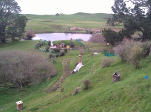 View of the Shire from near Bag End, top of the hill.